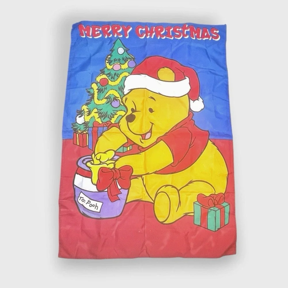 Vintage 90s Disney Winnie The Pooh Tigger Tweety Bird House Garden Flag Outdoor
